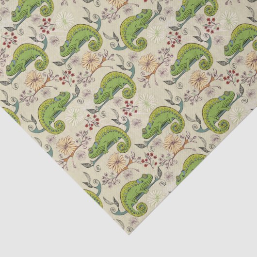 Schattigee kameleonhagedis tissuepapier (Detail)