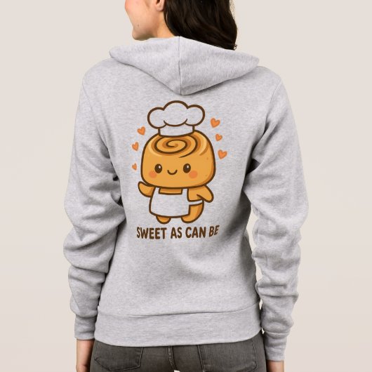 "Schattigee kaneelbroodchef - Kawaii Baking Design Hoodie (Achterkant)
