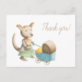 Schattigee Kangoeroe Baby shower Dank u Briefkaart (Voorkant)