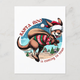 Schattigee kangoeroe die je vrolijke kerstfeest we briefkaart