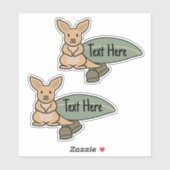 Schattigee Kangoeroe Eucalyptus Leaf Label (Vel)