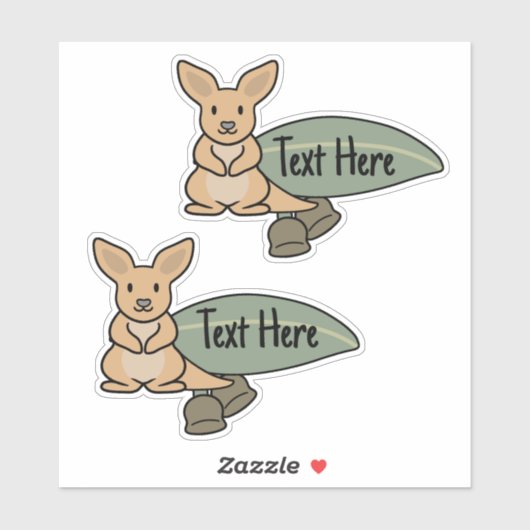 Schattigee Kangoeroe Eucalyptus Leaf Label (Vel)