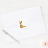 Schattigee Kangoeroe tekst rond sticker (Envelop)