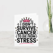 Schattigee kanker Ik overleefde geen kanker om te  Kaart (Voorkant)