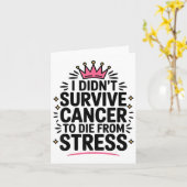 Schattigee kanker Ik overleefde geen kanker om te  Kaart (Gele Bloem)