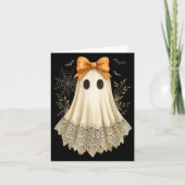 Schattigee Kant Ghost Bow Bloemen Spooky Vrouwen F Kaart (Voorkant)