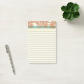 Schattigee kantbordeaux met strepen pastel vrouwel post-it® notes (Kantoor)