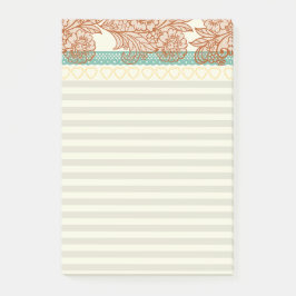 Schattigee kantbordeaux met strepen pastel vrouwel post-it® notes