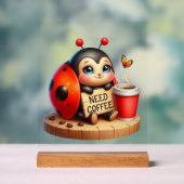 Schattigee kantoor behoefte koffie dame bug acryl bord (Neutraal)