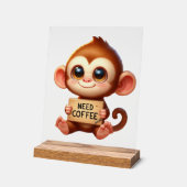 Schattigee kantoor heeft koffiemaap nodig acryl bord (Hoek)