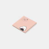 Schattigee Kaopoon Kawaii Roze Gepersonaliseerd Post-it® Notes (Schuin)