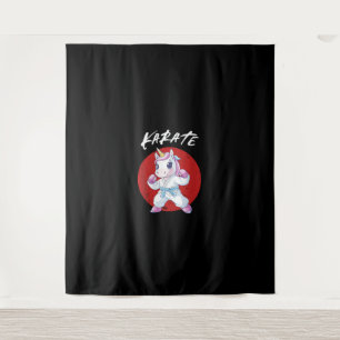Schattigee Karate Eenhoorn Tanktop Wandkleed