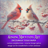 Schattigee kardinaal paar rustieke bos ontkoppelin tissuepapier