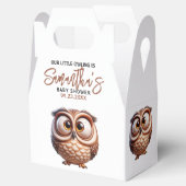 Schattigee Karikatuur Uil Baby Boy Shower Bedankdoosjes (Geopend)