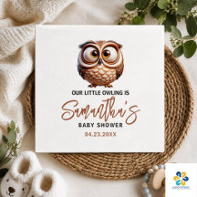 Schattigee Karikatuur Uil Baby Boy Shower