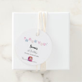 Schattigee kat 1e verjaardag bedankjes labels (In situ)