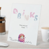 Schattigee kat 1e verjaardag Drinken Reclamebord Met Voetstuk (Insitu)