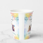 Schattigee kat 1e verjaardag papieren bekers (Rechts)