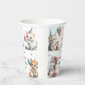 Schattigee kat 1e verjaardag papieren bekers (Rechts)