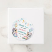 Schattigee kat 1e verjaardagsfeestje bedankjes labels (In situ)