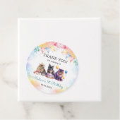 Schattigee kat 1e verjaardagsfeestje bedankjes labels (In situ)