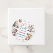 Schattigee kat 1e verjaardagsfeestje bedankjes labels (In situ)