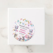 Schattigee kat 1e verjaardagsfeestje bedankjes labels (In situ)