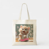 Schattigee kat 2 foto's Purrfect kat mam Tote Bag (Achterkant)