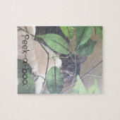 Schattigee kat achter bladeren, aangepaste puzzels (Horizontaal)