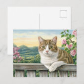 Schattigee kat art kitten grappige dierenkatten feestdagenkaart (Voorkant / Achterkant)