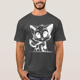 Schattigee Kat Baby Potlood Tekening meisje T-shirt