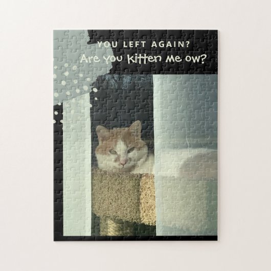 Schattigee kat Ben je kitten miauw? Legpuzzel (Verticaal)