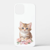 Schattigee kat bloemengrillige katachtige kattenbl Case-Mate iPhone case (Achterkant)