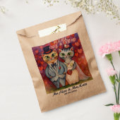 Schattigee kat bruiloft bedankzakje (Gezegeld)
