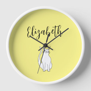 Schattigee Kat Cartoon Tekening Winking Kat Bord G