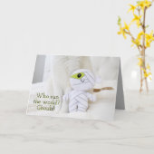 Schattigee kat die de wereld bestuurt? Ghouls! Hal Kaart (Gele Bloem)