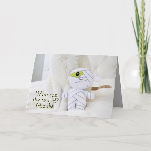 Schattigee kat die de wereld bestuurt? Ghouls! Hal Kaart (Voorkant)