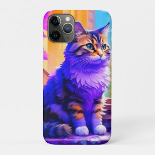 Schattigee kat die in Venster AI Kunst zitten Case-Mate iPhone Case