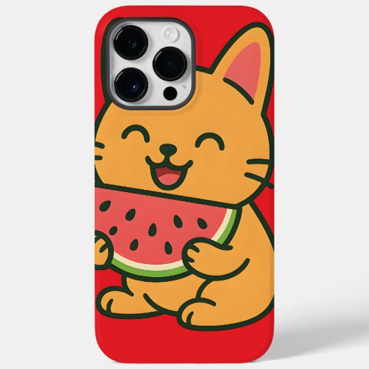 Schattigee kat die watermeloen eet - Kawaii iPhone Case-Mate iPhone Case (Achterkant)
