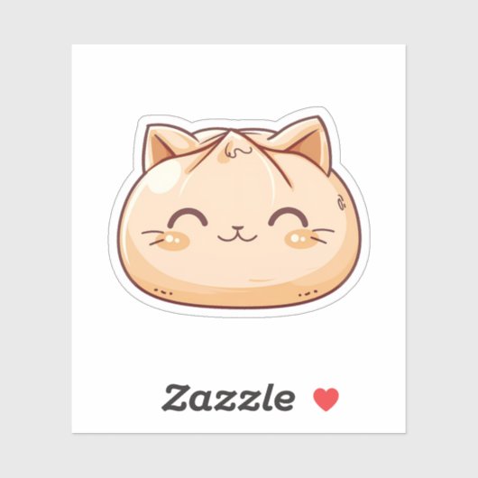Schattigee kat Dumpling Sticker (Vel)