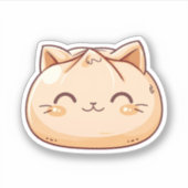 Schattigee kat Dumpling Sticker (Voorkant)