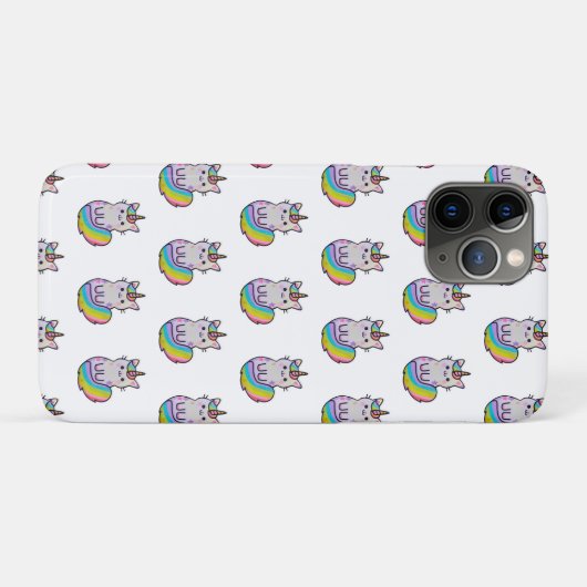 Schattigee kat eenhoorn regenboog Case-Mate iPhone case (Achterkant (horizontaal))