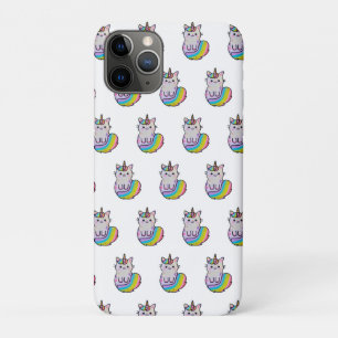 Schattigee kat eenhoorn regenboog Case-Mate iPhone case