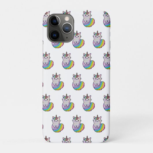 Schattigee kat eenhoorn regenboog Case-Mate iPhone case (Achterkant)