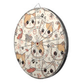 Schattigee Kat eenvoudige huisdier kitten Patroon Dartbord (Voorkant Rechts)