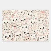 Schattigee Kat eenvoudige huisdier kitten Patroon  Inpakpapier Vel (Voorkant 3)