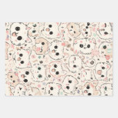 Schattigee Kat eenvoudige huisdier kitten Patroon  Inpakpapier Vel (Voorkant)