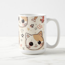 Schattigee Kat eenvoudige huisdier kitten Patroon  Koffiemok