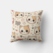 Schattigee Kat eenvoudige huisdier kitten Patroon  Kussen (Achterkant)