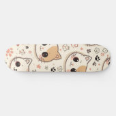 Schattigee Kat eenvoudige huisdier kitten Patroon Persoonlijk Skateboard (Horizontaal)